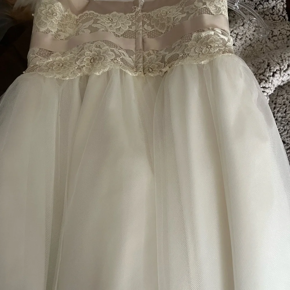 Flower Girl Dress David’s Bridal style H1173.  Girls size 6 - Picture 5 of 6
